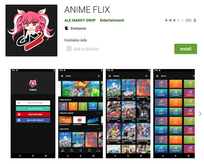 Mobile Apps - Anime Flix download Apk